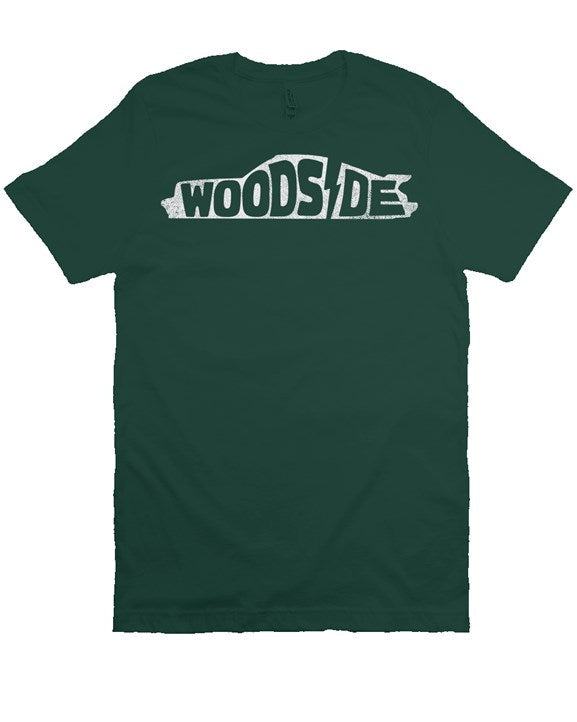 Woodside Porsche design printed on the chest of premium unisex short sleeve t-shirt