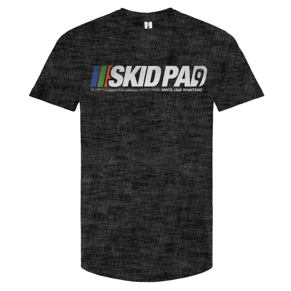 Highway 9 Skid Pad Santa Cruz Mountains design on front of Tultex Unisex T-Shirt by crown moto
