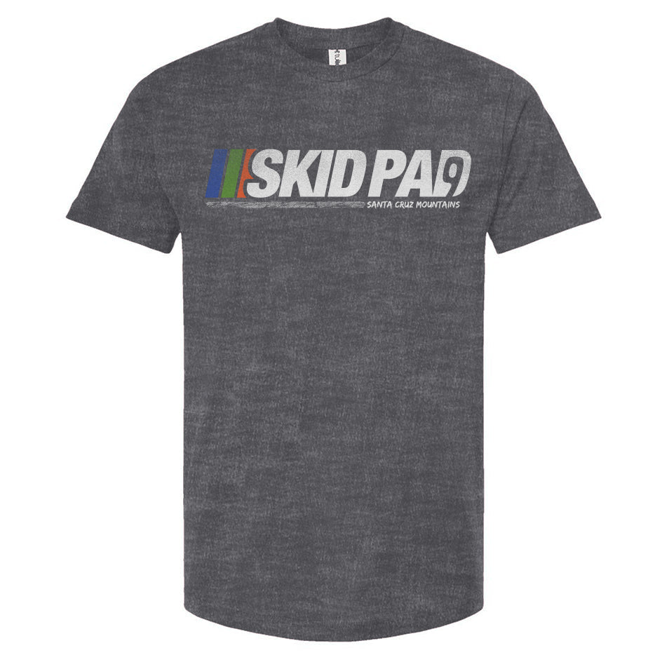 Highway 9 Skid Pad Santa Cruz Mountains design on front of Tultex Unisex T-Shirt by crown moto