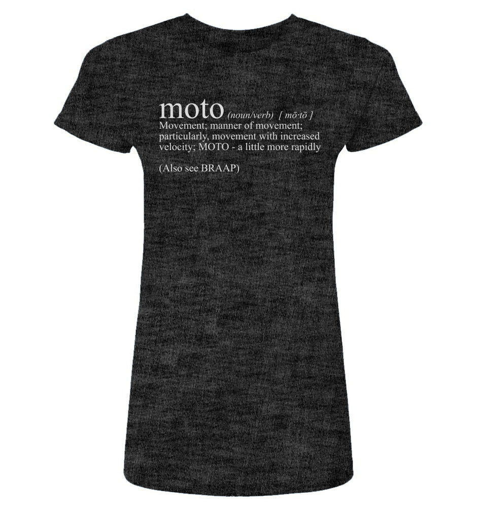 Women's "moto definition" short sleeve t-shirt from crown moto