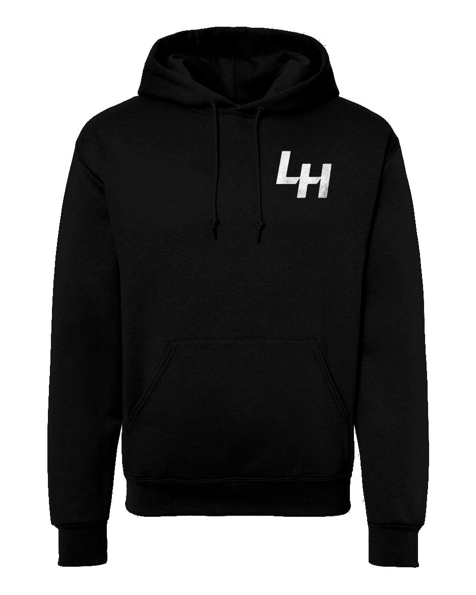 La Honda Shift pattern design on chest of hooded sweatshirt