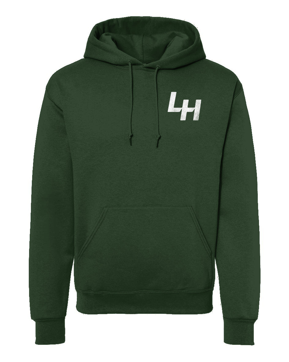 La Honda Shift pattern design on chest of hooded sweatshirt