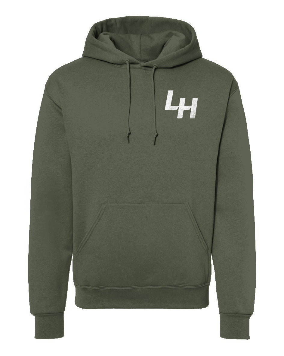 La Honda Shift pattern design on chest of hooded sweatshirt