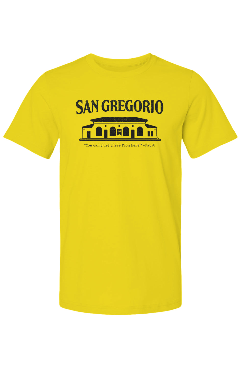 Short sleeve t-shirt with San Gregorio General Store design printed on chest