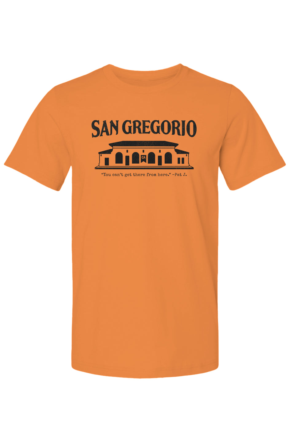 Short sleeve t-shirt with San Gregorio General Store design printed on chest