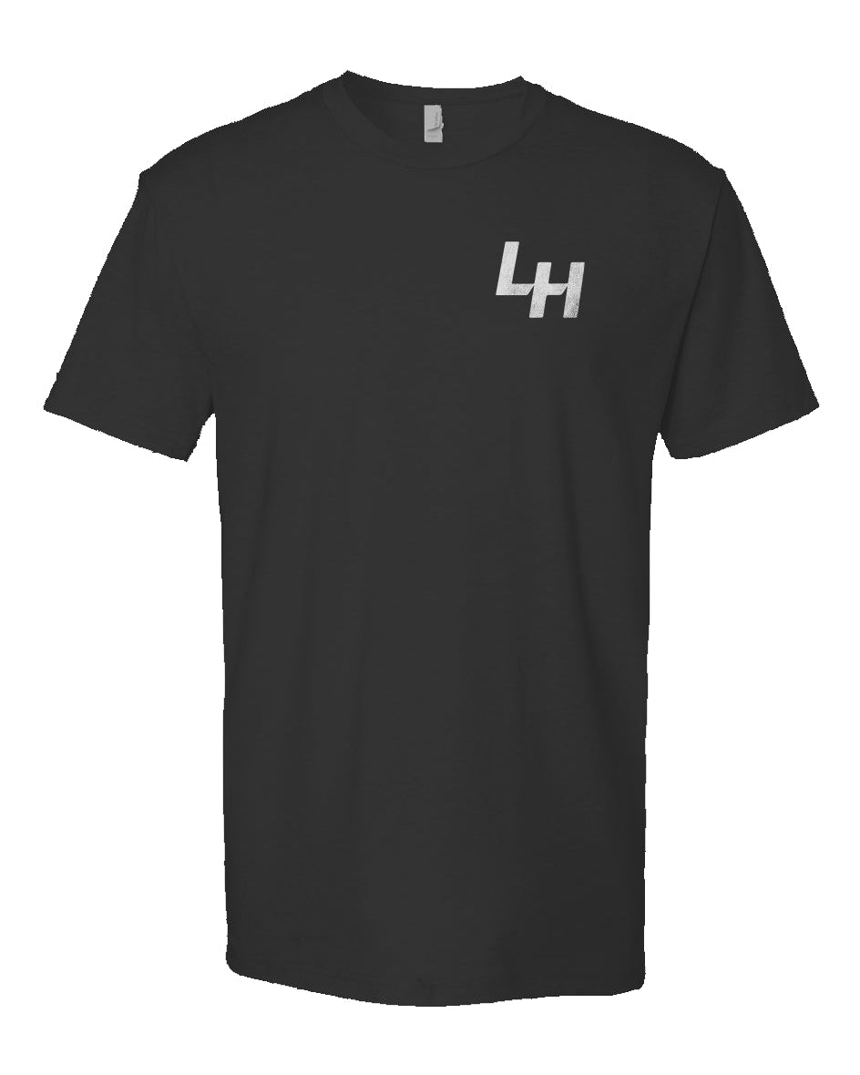 La Honda SHIFT design on chest of heather short sleeve t-shirt
