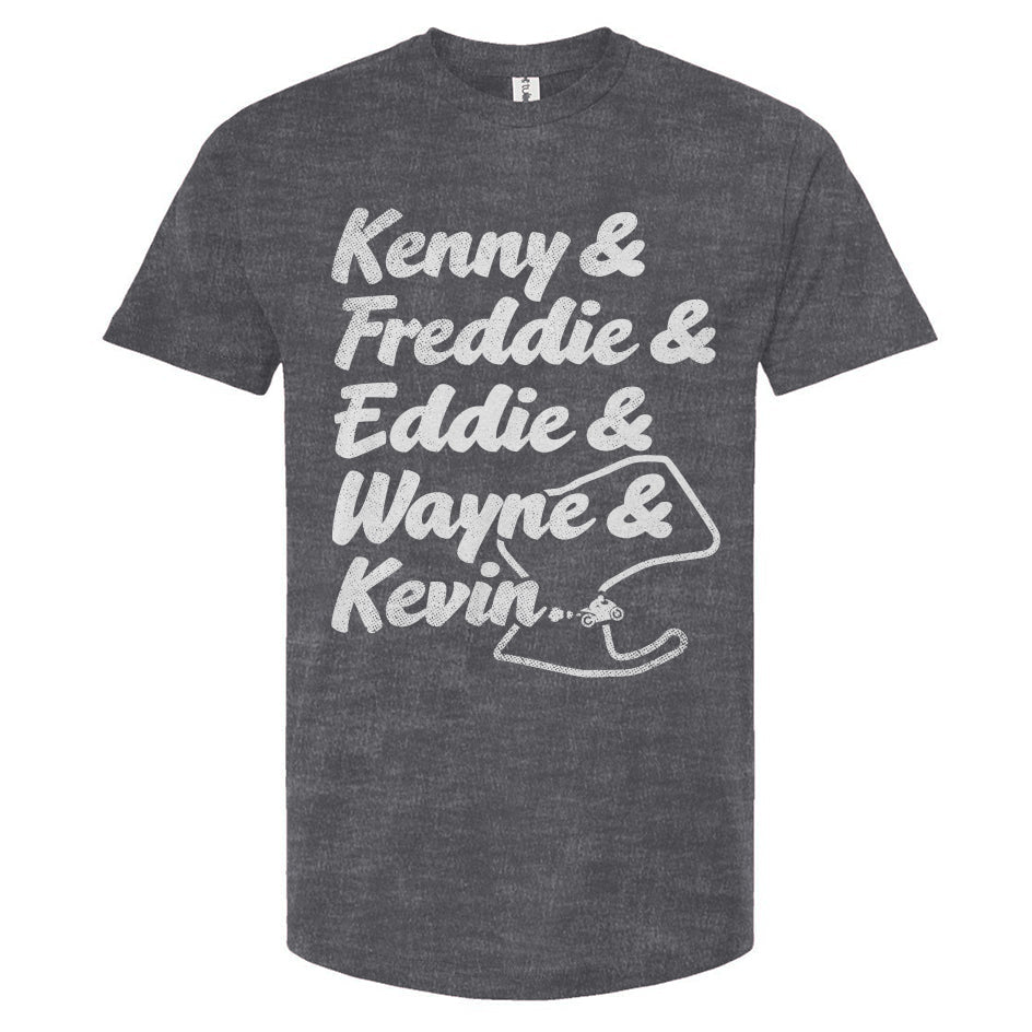 USGP, GP Motorcycle Champions T-Shirt, kenny roberts, freddie spencer, eddie lawson, wayne rainey, kevin schwantz, 2-strokes, two stroke, Motorcycle Champions, motogp, gp racing, motorcycle racing, champions, spain, grand prix, motorbike, track, laguna seca, monterey, vintage racing