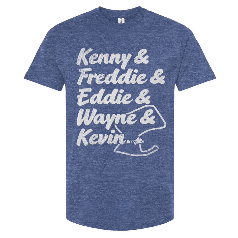USGP, GP Motorcycle Champions T-Shirt, kenny roberts, freddie spencer, eddie lawson, wayne rainey, kevin schwantz, 2-strokes, two stroke, Motorcycle Champions, motogp, gp racing, motorcycle racing, champions, spain, grand prix, motorbike, track, laguna seca, monterey, vintage racing