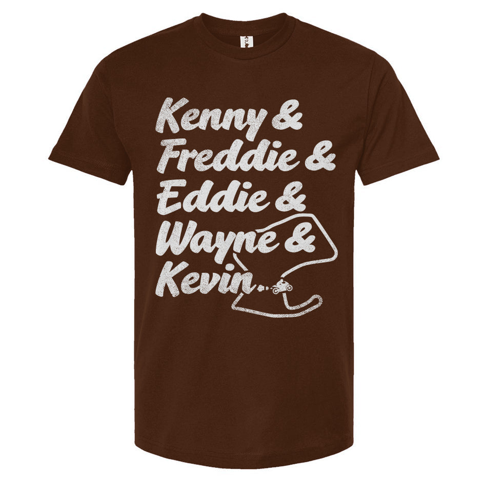 USGP, GP Motorcycle Champions T-Shirt, kenny roberts, freddie spencer, eddie lawson, wayne rainey, kevin schwantz, 2-strokes, two stroke, Motorcycle Champions, motogp, gp racing, motorcycle racing, champions, spain, grand prix, motorbike, track, laguna seca, monterey
