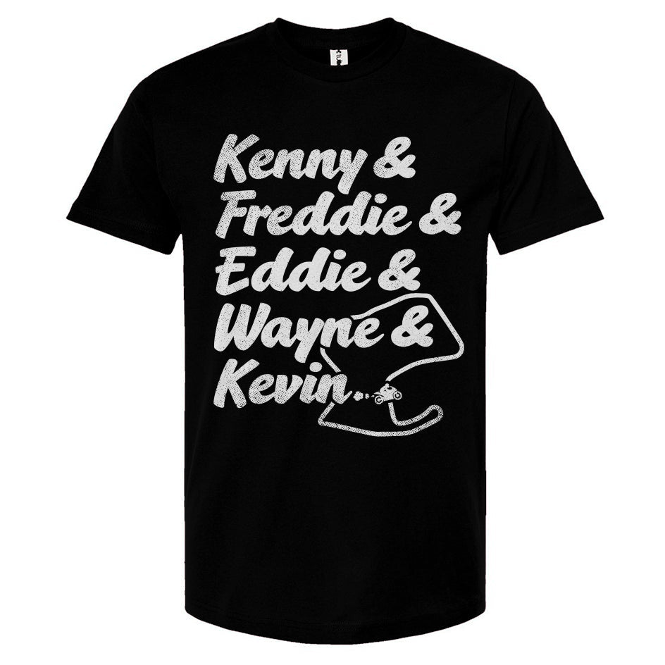 USGP, GP Motorcycle Champions T-Shirt, kenny roberts, freddie spencer, eddie lawson, wayne rainey, kevin schwantz, 2-strokes, two stroke, Motorcycle Champions, motogp, gp racing, motorcycle racing, champions, spain, grand prix, motorbike, track, laguna seca, monterey, vintage racing