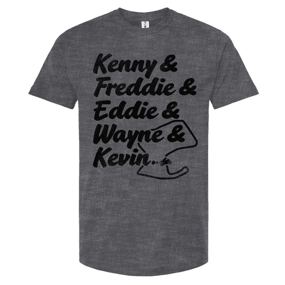 80-90 American GP Motorcycle Champions, USGP, GP Motorcycle Champions T-Shirt, kenny roberts, freddie spencer, eddie lawson, wayne rainey, kevin schwantz, 2-strokes, two stroke, Motorcycle Champions, motogp, gp racing, motorcycle racing, champions, spain, grand prix, motorbike, track, laguna seca, monterey