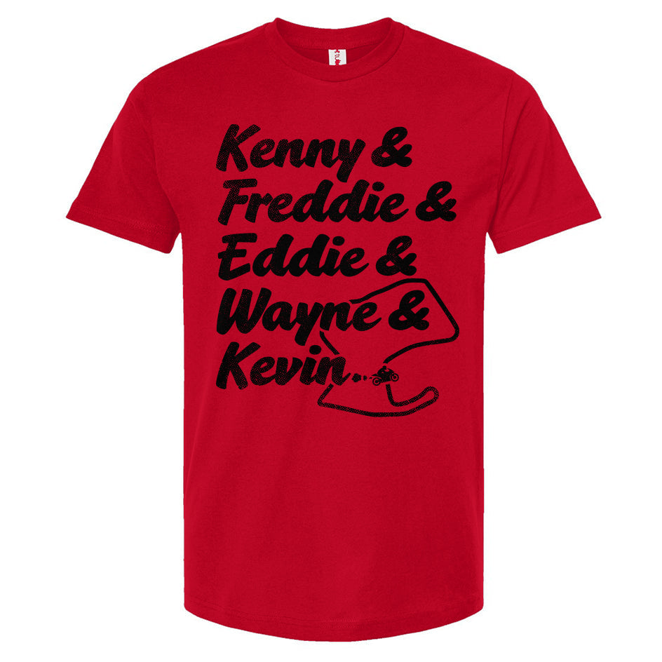 USGP, GP Motorcycle Champions T-Shirt, kenny roberts, freddie spencer, eddie lawson, wayne rainey, kevin schwantz, 2-strokes, two stroke, Motorcycle Champions, motogp, gp racing, motorcycle racing, champions, spain, grand prix, motorbike, track, laguna seca, monterey