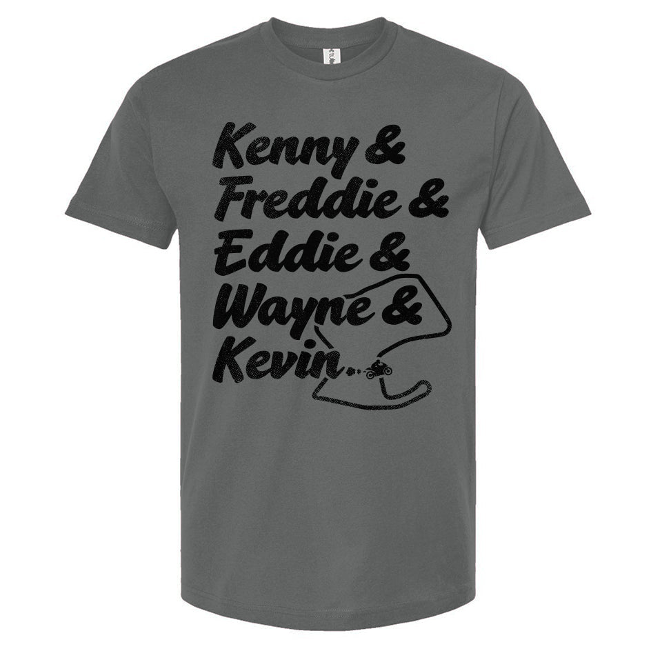 USGP, GP Motorcycle Champions T-Shirt, kenny roberts, freddie spencer, eddie lawson, wayne rainey, kevin schwantz, 2-strokes, two stroke, Motorcycle Champions, motogp, gp racing, motorcycle racing, champions, spain, grand prix, motorbike, track, laguna seca, monterey