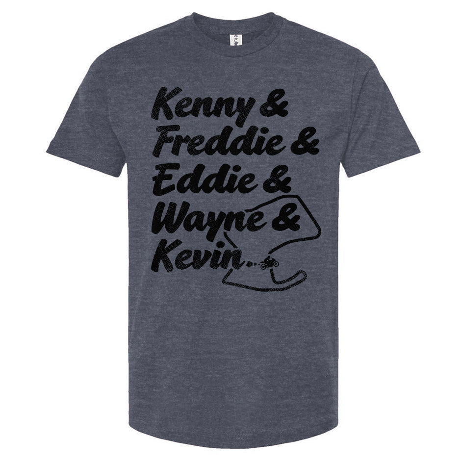 USGP, GP Motorcycle Champions T-Shirt, kenny roberts, freddie spencer, eddie lawson, wayne rainey, kevin schwantz, 2-strokes, two stroke, Motorcycle Champions, motogp, gp racing, motorcycle racing, champions, spain, grand prix, motorbike, track, laguna seca, monterey