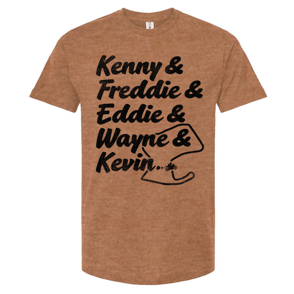 USGP, GP Motorcycle Champions T-Shirt, kenny roberts, freddie spencer, eddie lawson, wayne rainey, kevin schwantz, 2-strokes, two stroke, Motorcycle Champions, motogp, gp racing, motorcycle racing, champions, spain, grand prix, motorbike, track, laguna seca, monterey