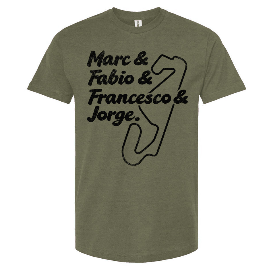 2016+ Era MotoGP Motorcycle Champions T-Shirt, marc marquez, fabio quartararo, francesco bagnaia, jorge martin, motogp, gp racing, motorcycle racing, champions, spain, spanish grand prix, motorbike, track, catalunya