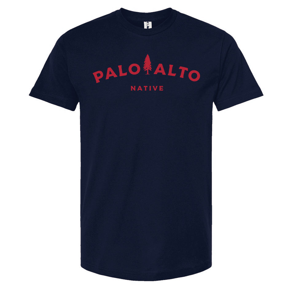 Palo Alto Native T-Shirt, shirt, unisex shirt, palo alto, silicon valley, stanford, native, university avenue, el palo alto, gunn high school, paly, historic, sf bay area