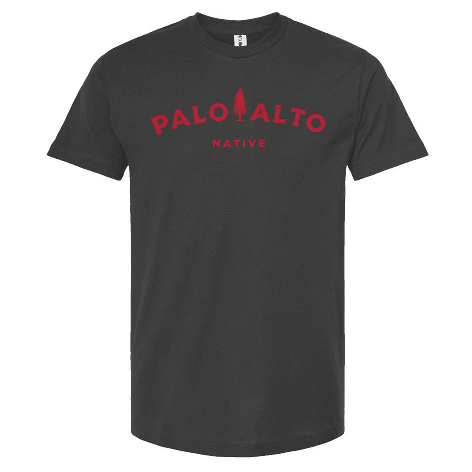 Palo Alto Native T-Shirt, shirt, unisex shirt, palo alto, silicon valley, stanford, native, university avenue, el palo alto, gunn high school, paly, historic, sf bay area