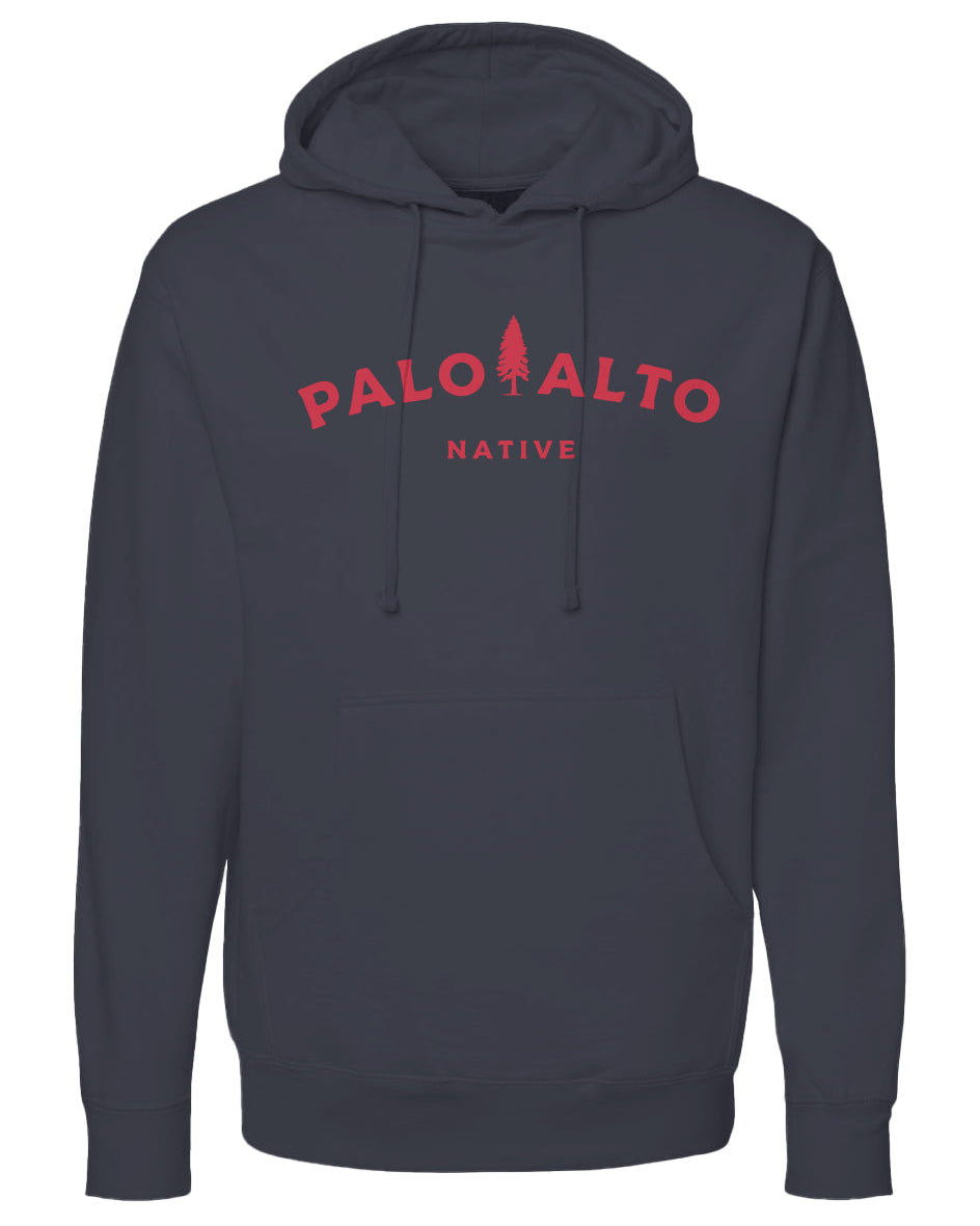 Palo Alto Native Hoodie, california, sf bay area, pa, palo alto, el palo alto, hoodie, tree, stanford, gunn high school, native, born here, silicon valley