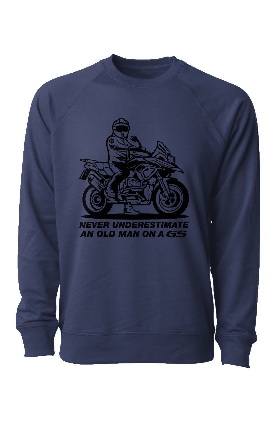 Never Underestimate an Old Man on a GS Crewneck Sweatshirt