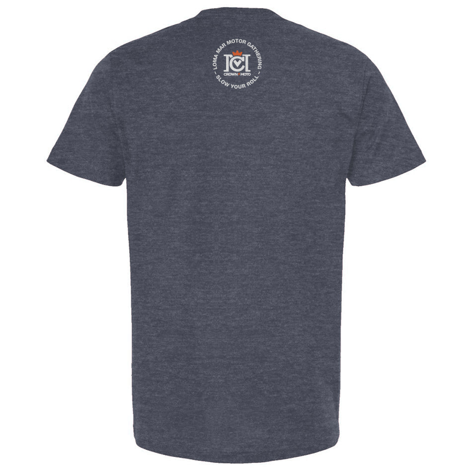 Loma Mar Motor Gathering Motorcycles and Coffee t-shirt by Crown Moto