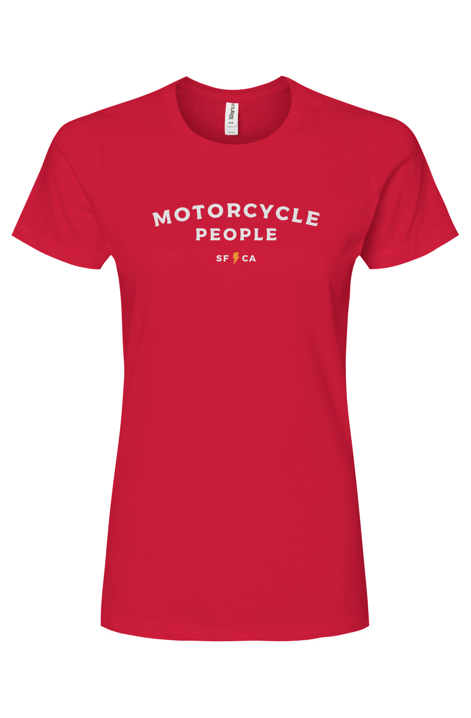 Motorcycle People SF Women's Premium Cotton T-shirt, women who ride, motorcyclists, riders, motorbikes, go ride a motorcycle, motorcycle riders, ladies, sustainable, made in usa, american cotton