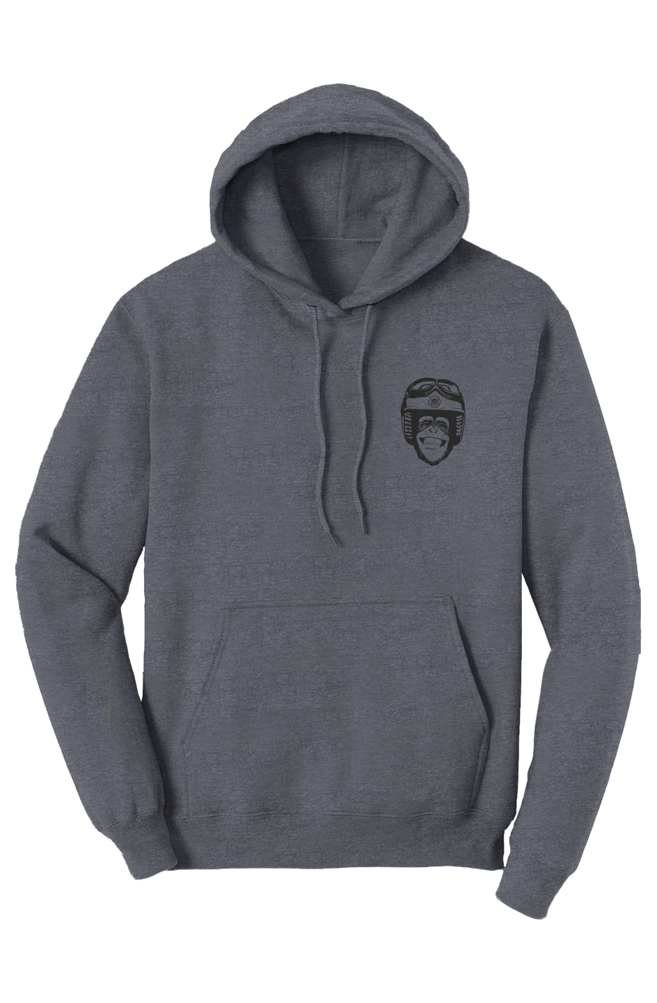 Moto Monkey Fleece Pullover Hoodie, blue, motorcycle lifestyle, motorbikes, motorcycle riders