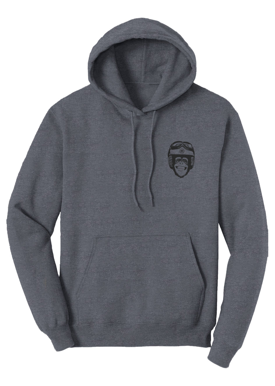 Moto Monkey Fleece Pullover Hoodie, blue, motorcycle lifestyle, motorbikes, motorcycle riders