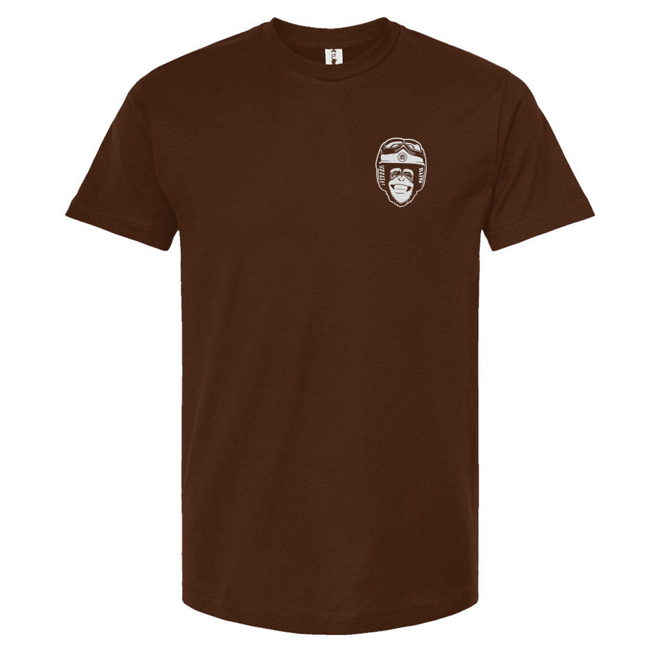 Moto Monkey Unisex T-Shirt, chimpanzee, motorcycle lifestyle, motorcycle addiction, motorcycle shirts, motorcycle clothing, original, funny, humor, animals