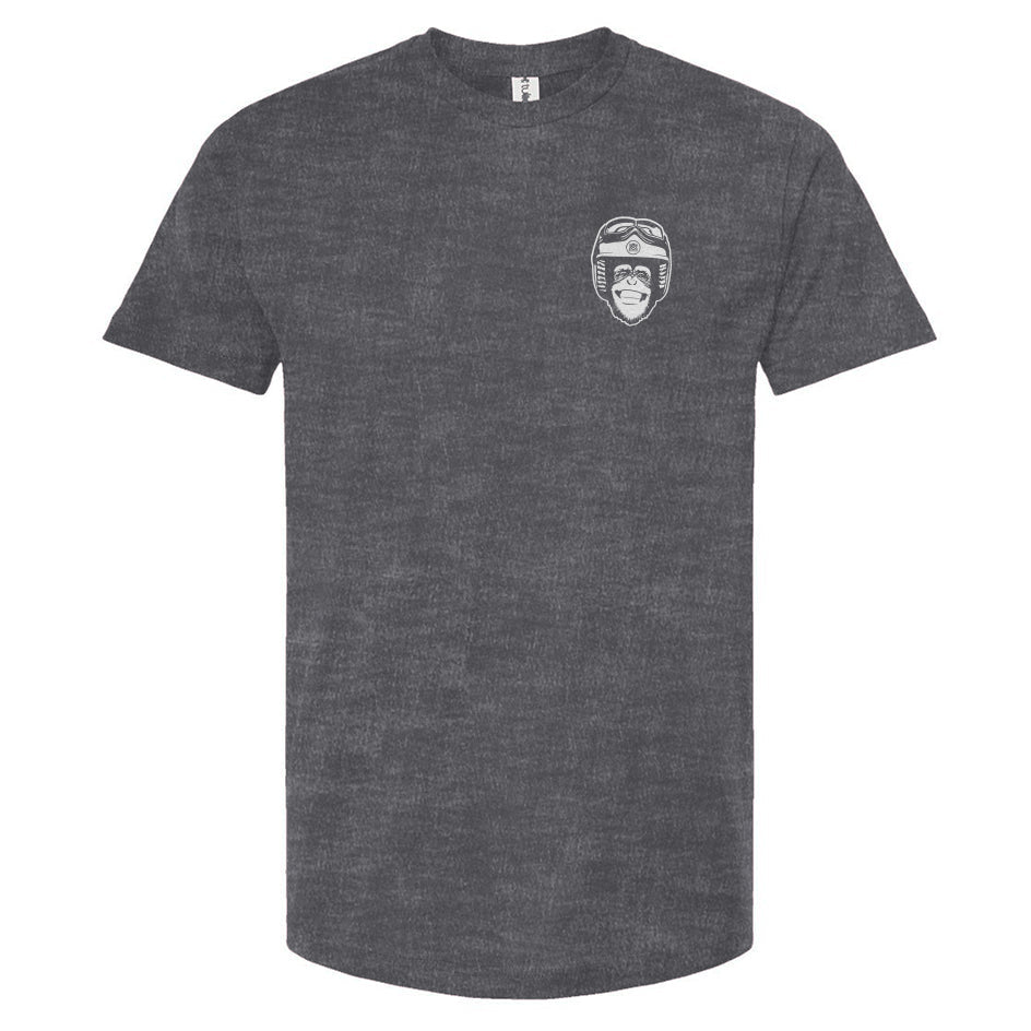 Moto Monkey Unisex T-Shirt, chimpanzee, motorcycle lifestyle, motorcycle addiction, motorcycle shirts, motorcycle clothing, original, funny, humor, animals