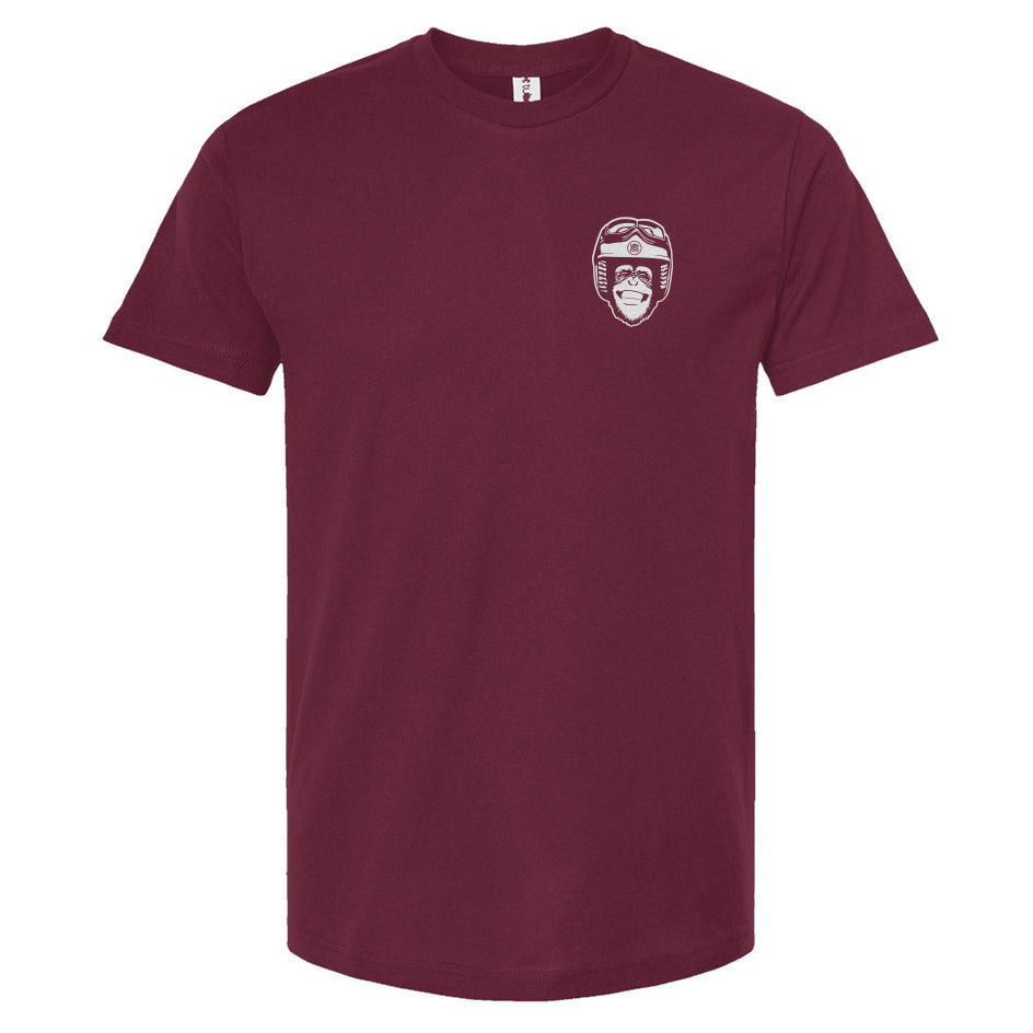 Moto Monkey Unisex T-Shirt, chimpanzee, motorcycle lifestyle, motorcycle addiction, motorcycle shirts, motorcycle clothing, original, funny, humor, animals