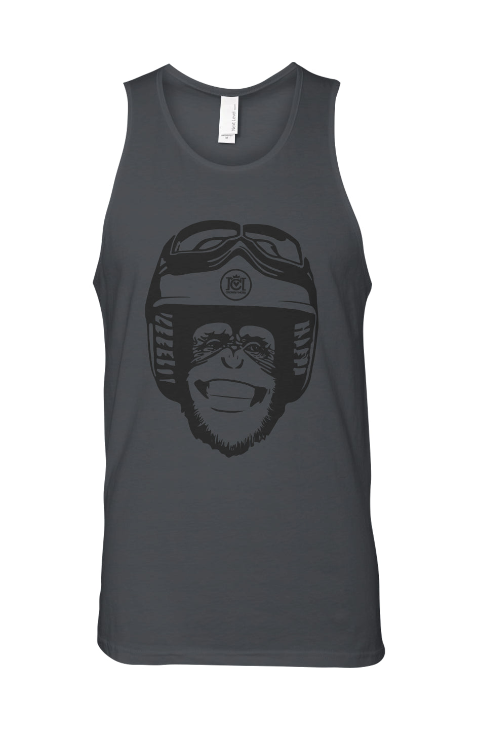 Moto Monkey Cotton Tank Top, motorcycle shirts, motorcycle lifestyle, chimp, chimpanzee, funny, tank top, summer shirt, beach wear