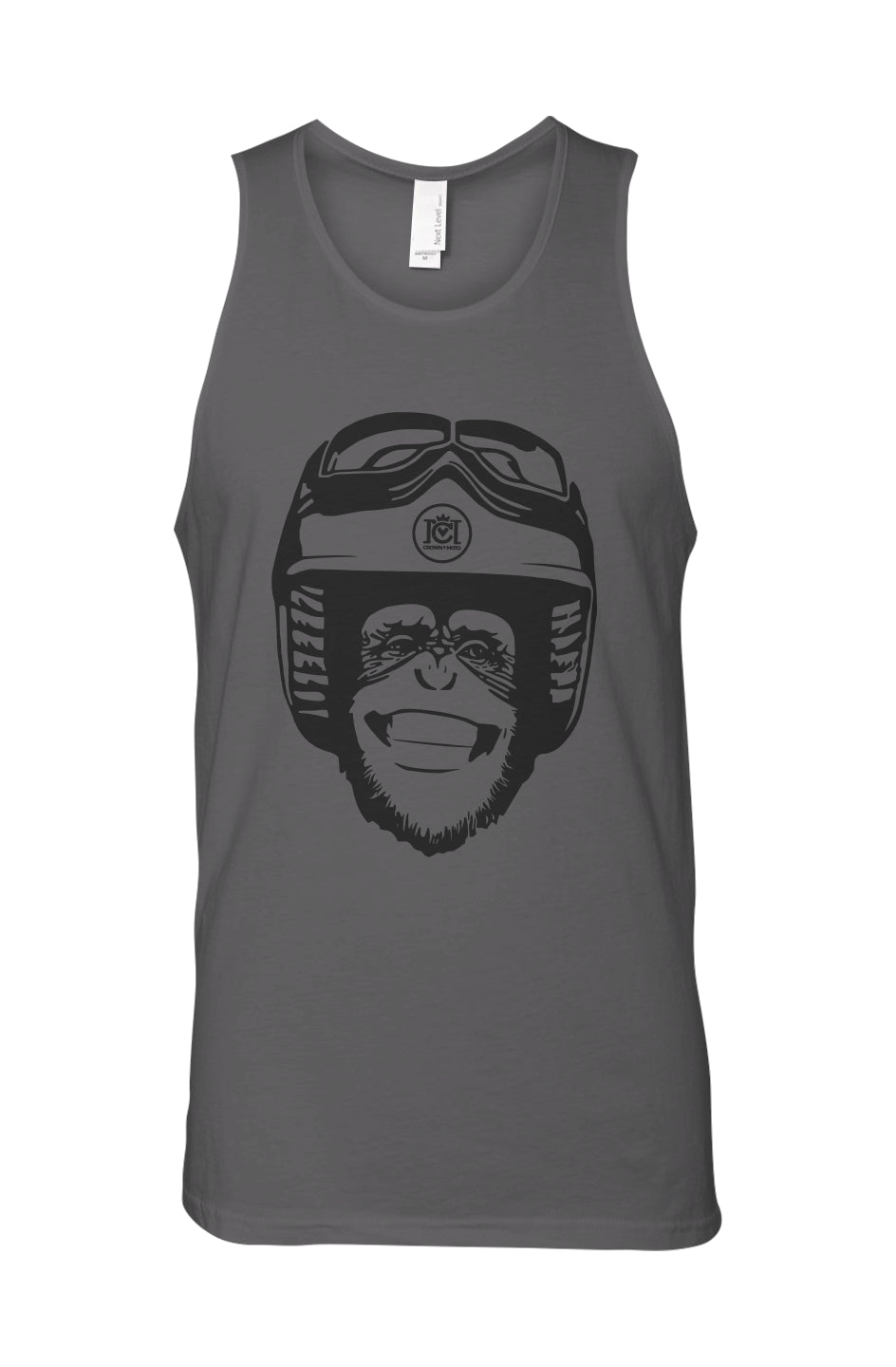 Moto Monkey Cotton Tank Top, motorcycle shirts, motorcycle lifestyle, chimp, chimpanzee, funny, tank top, summer shirt, beach wear