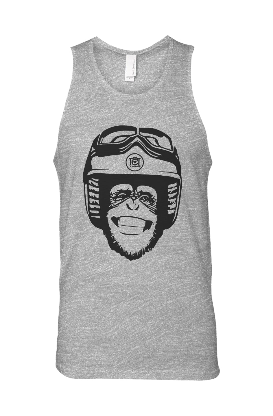 Moto Monkey Cotton Tank Top, motorcycle shirts, motorcycle lifestyle, chimp, chimpanzee, funny, tank top, summer shirt, beach wear