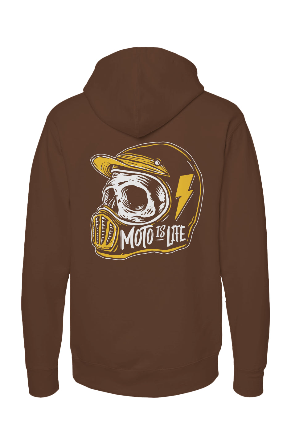 Moto is Life Skull Pullover Hoodie, motorcycle lifestyle, supermoto, mx, motocross, motorcycles, gifts for riders, skull, dirtbikes, illustration