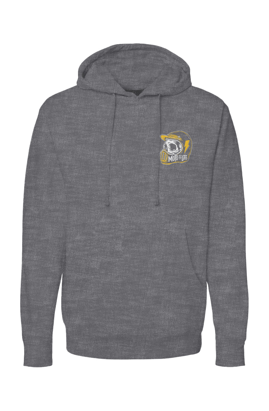 Moto is Life Skull Pullover Hoodie, motorcycle lifestyle, supermoto, mx, motocross, motorcycles, gifts for riders, skull, dirtbikes, illustration