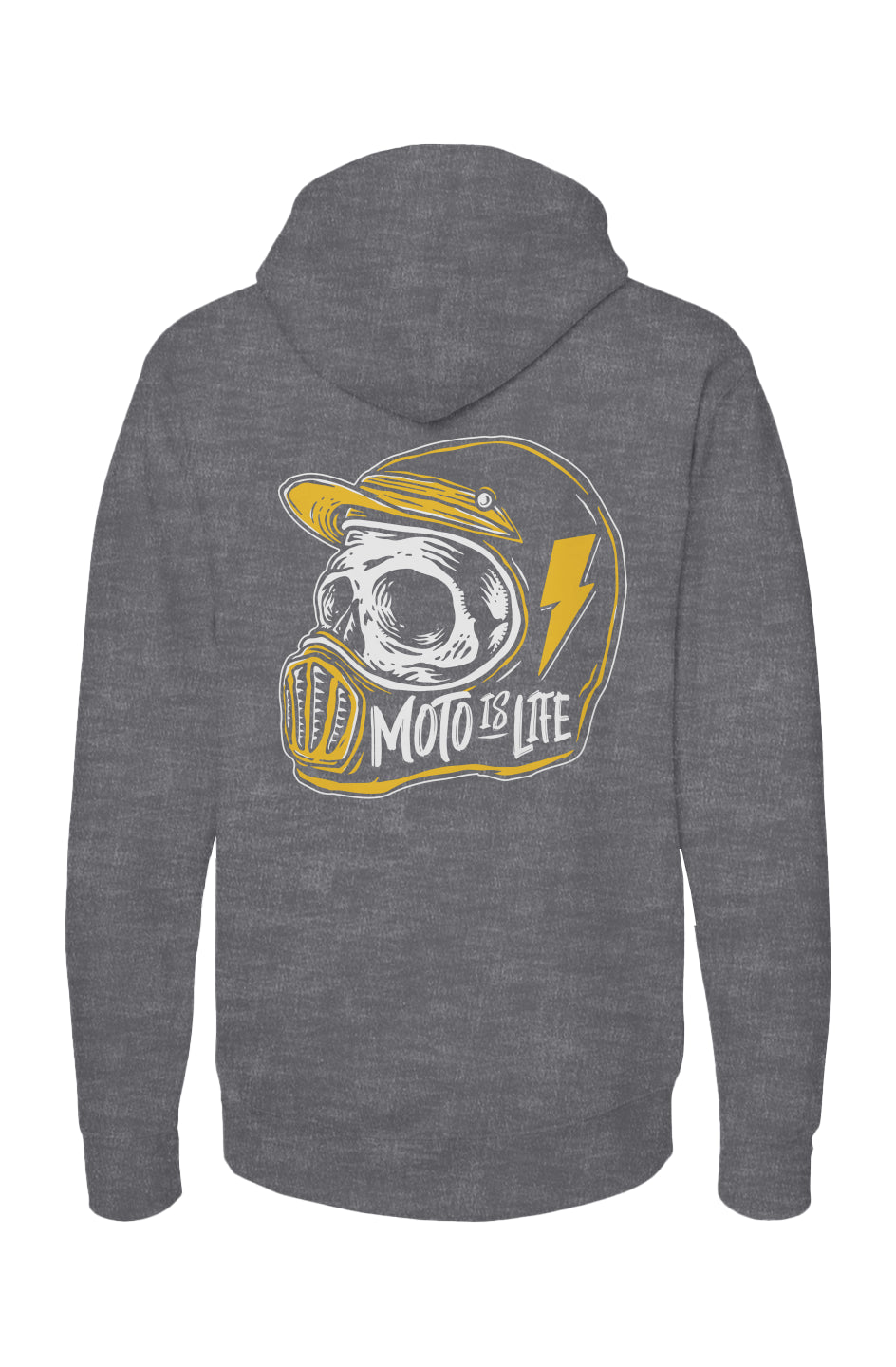 Moto is Life Skull Pullover Hoodie, motorcycle lifestyle, supermoto, mx, motocross, motorcycles, gifts for riders, skull, dirtbikes, illustration