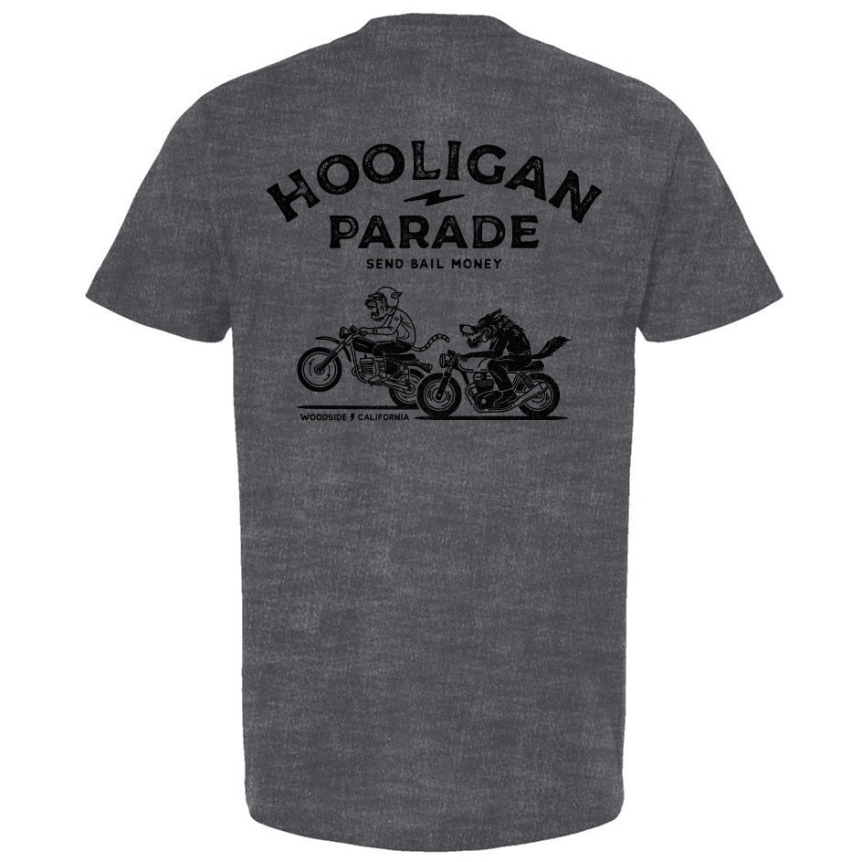 hooligans, motorcycle shirts, motorcycle lifestyle, supermoto, san francisco, sf, california, crown moto, wheelies, stoppies, endos, burnouts, speeding, lawbreakers, bail money, street racing