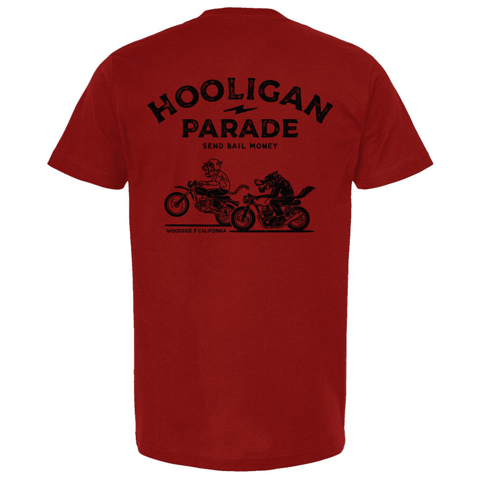 hooligans, motorcycle shirts, motorcycle lifestyle, supermoto, san francisco, sf, california, crown moto, wheelies, stoppies, endos, burnouts, speeding, lawbreakers, bail money, street racing