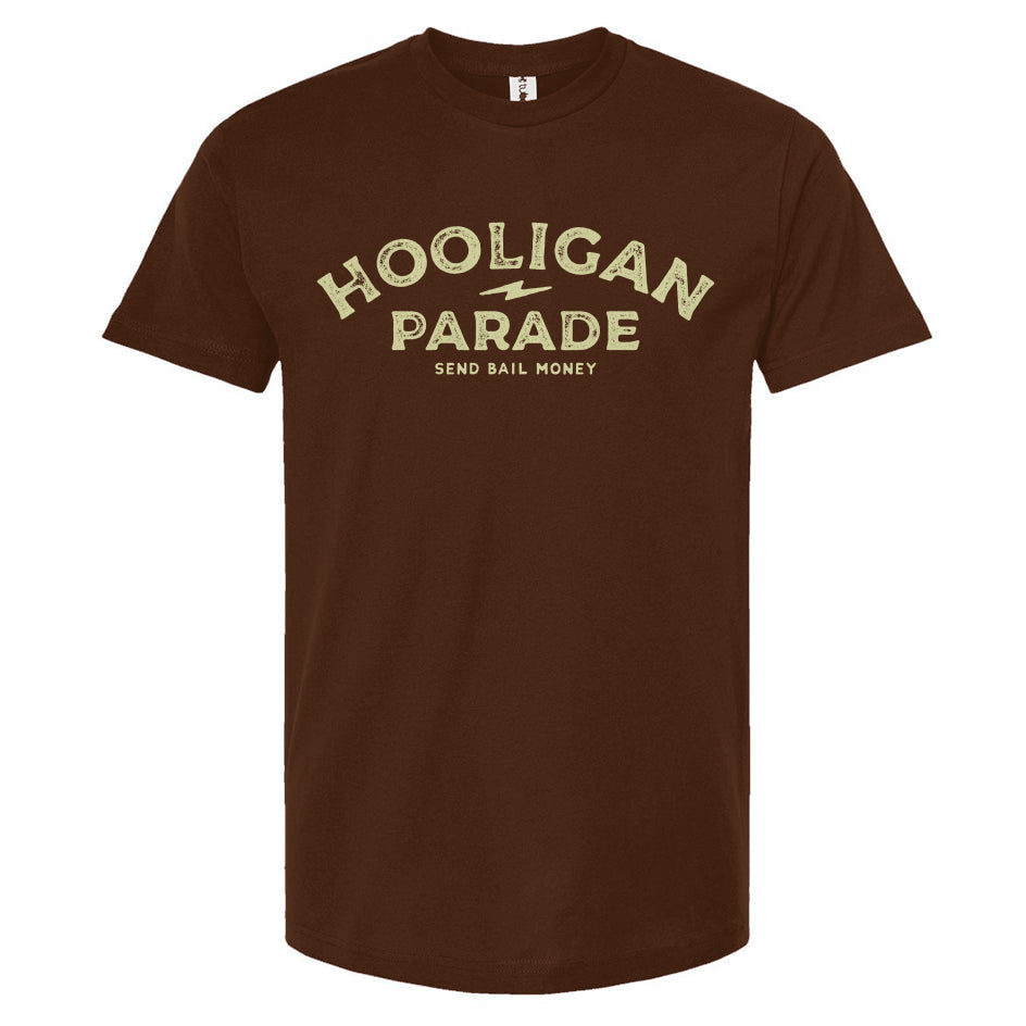 Hooligan Parade - Send Bail Money t-shirt, hooligans, motorcycle shirts, motorcycle lifestyle, supermoto, san francisco, sf, california, crown moto, wheelies, stoppies, endos, burnouts, speeding, lawbreakers, bail money