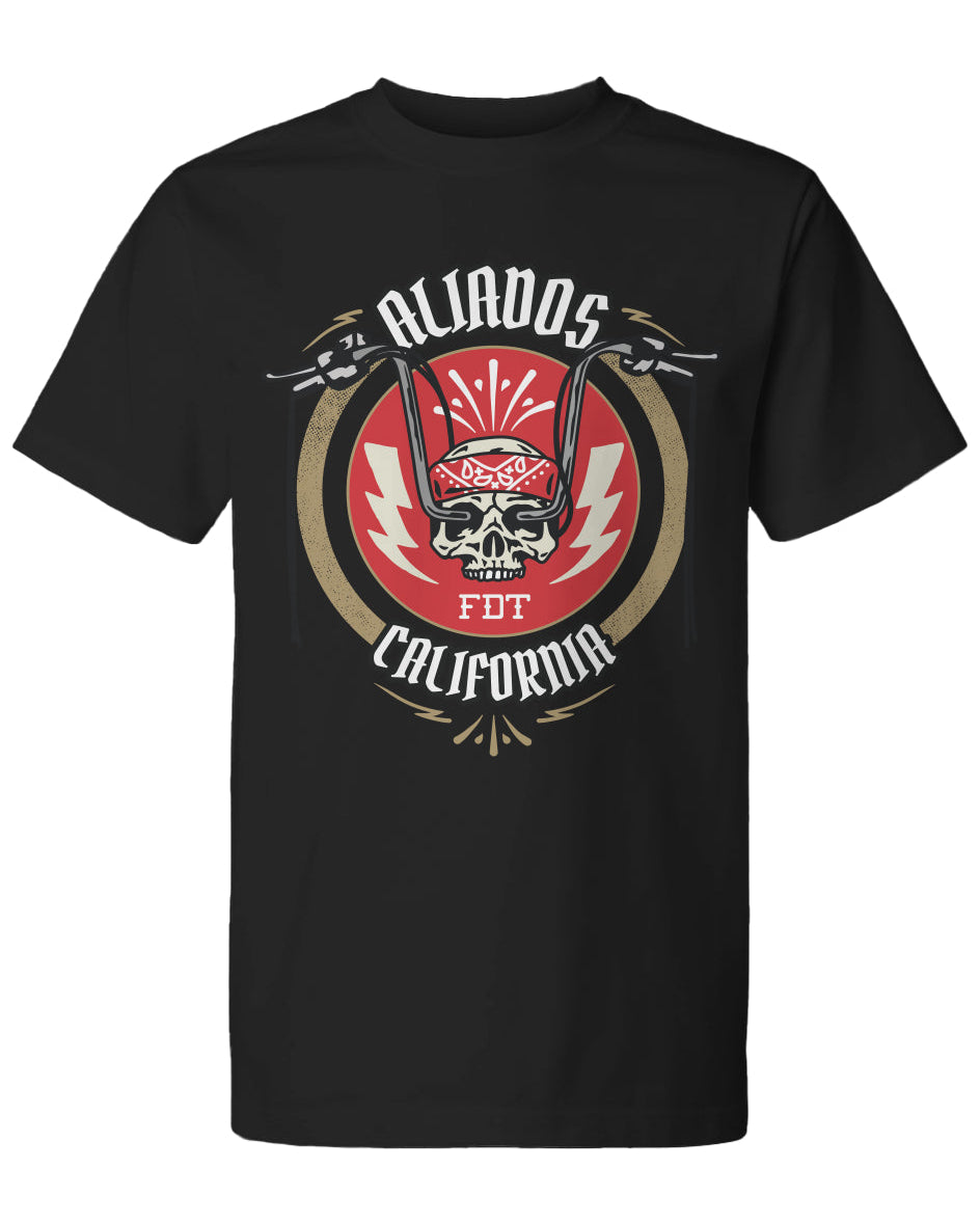 Aliados California Motorcycle Heavyweight Streetwear t-shirt