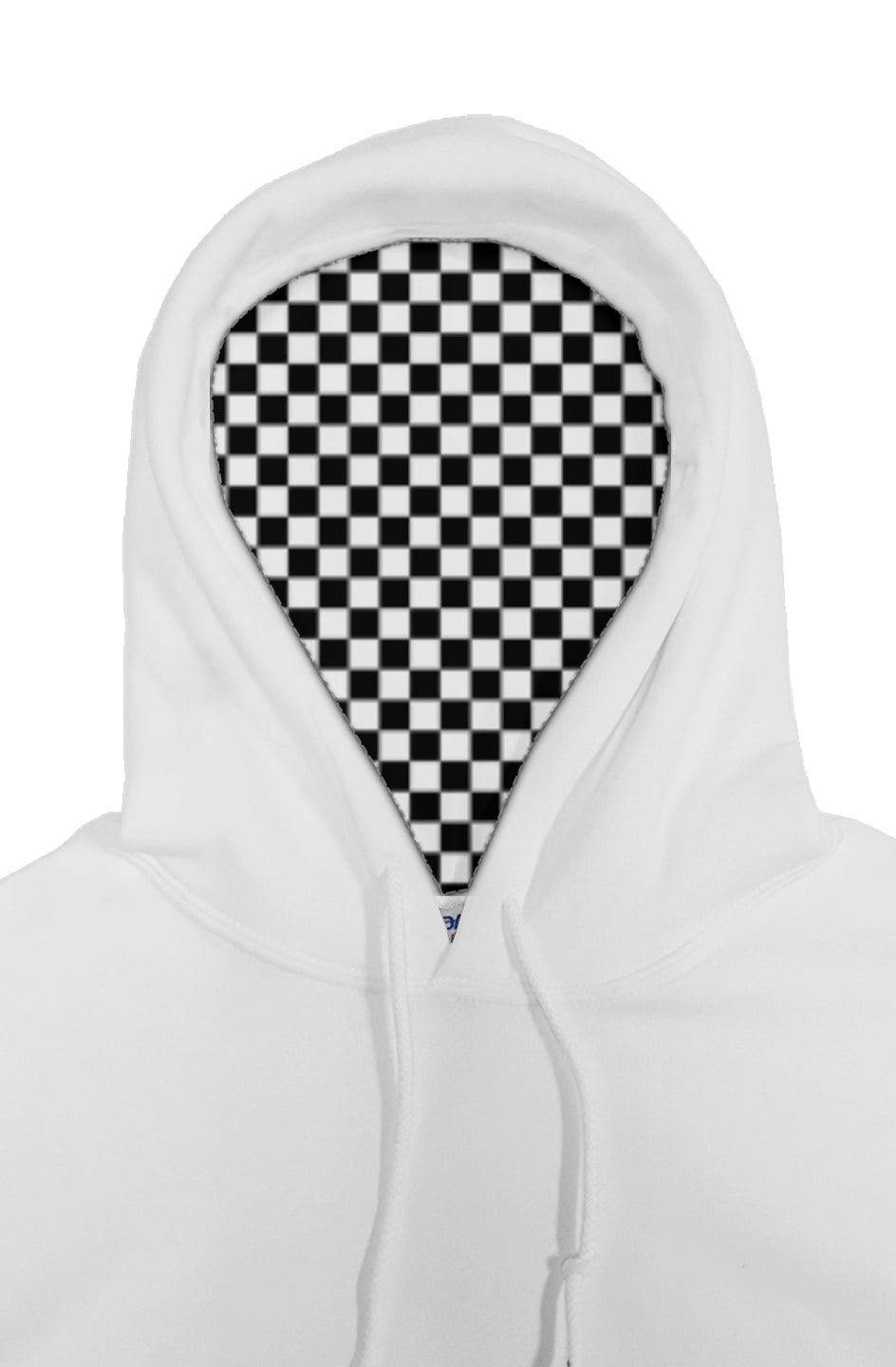 Checkered Flag Embroidered Logo Hoodie