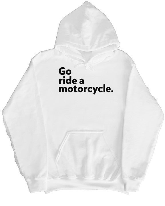 Go ride a motorcycle Checkered Flag Hoodie