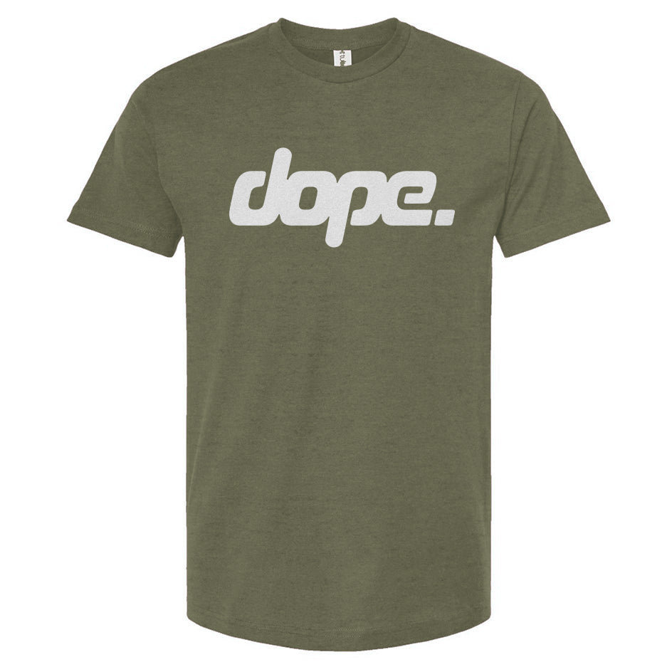dope. army green t-shirt