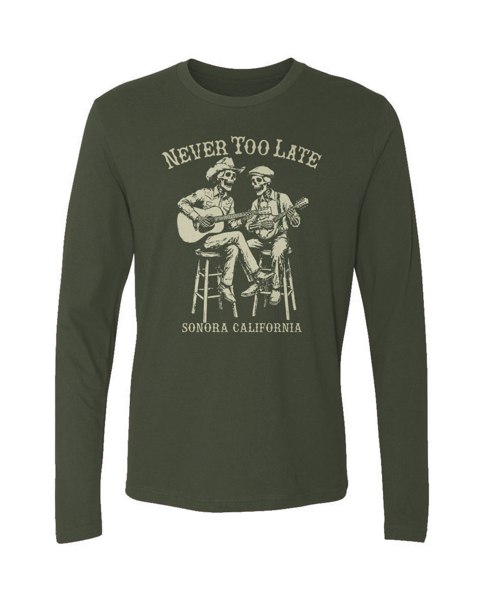 Never Too Late Men's Long Sleeve Crew