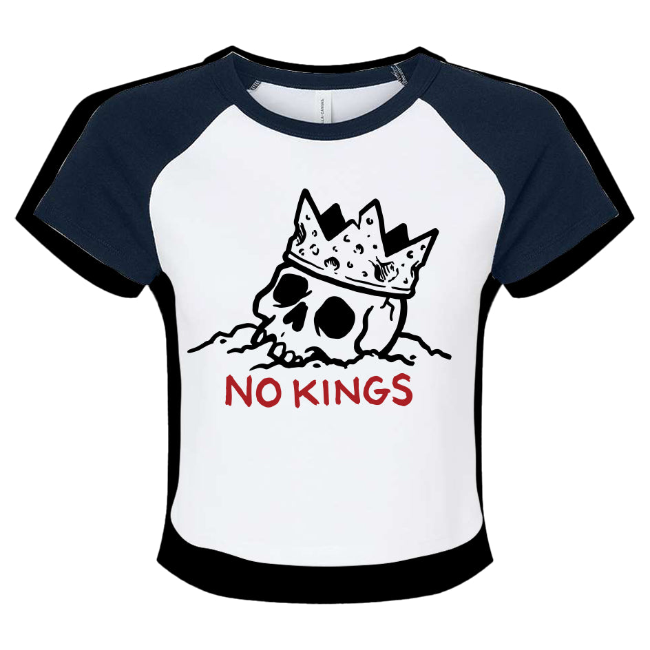 NO KINGS Women's Raglan Tee