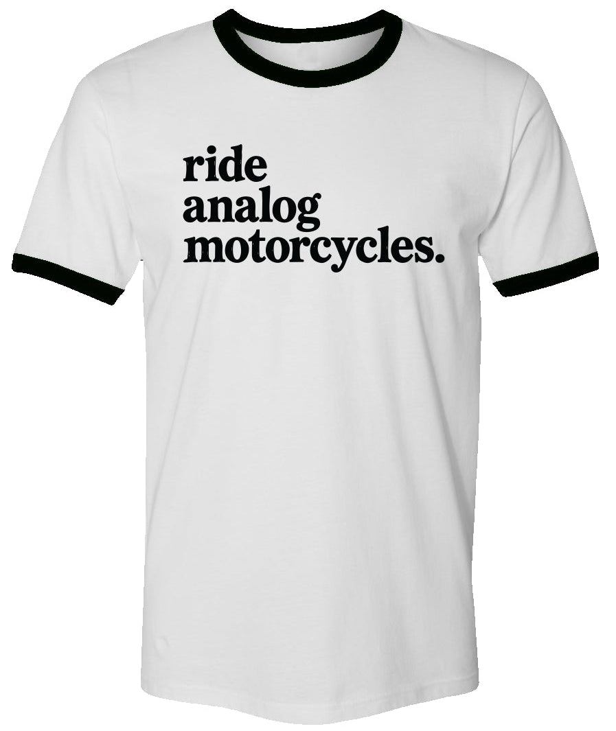 Ride Analog Motorcycles Vintage Ringer T