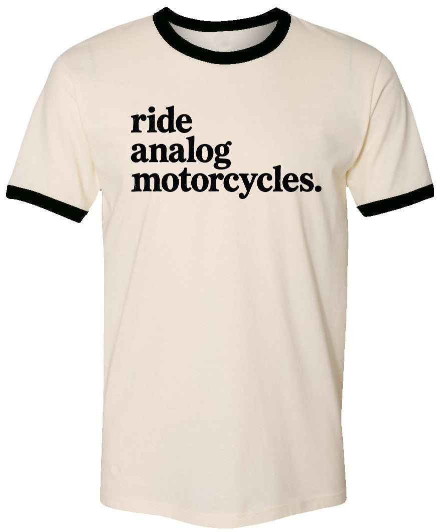 Ride Analog Motorcycles Vintage Ringer T