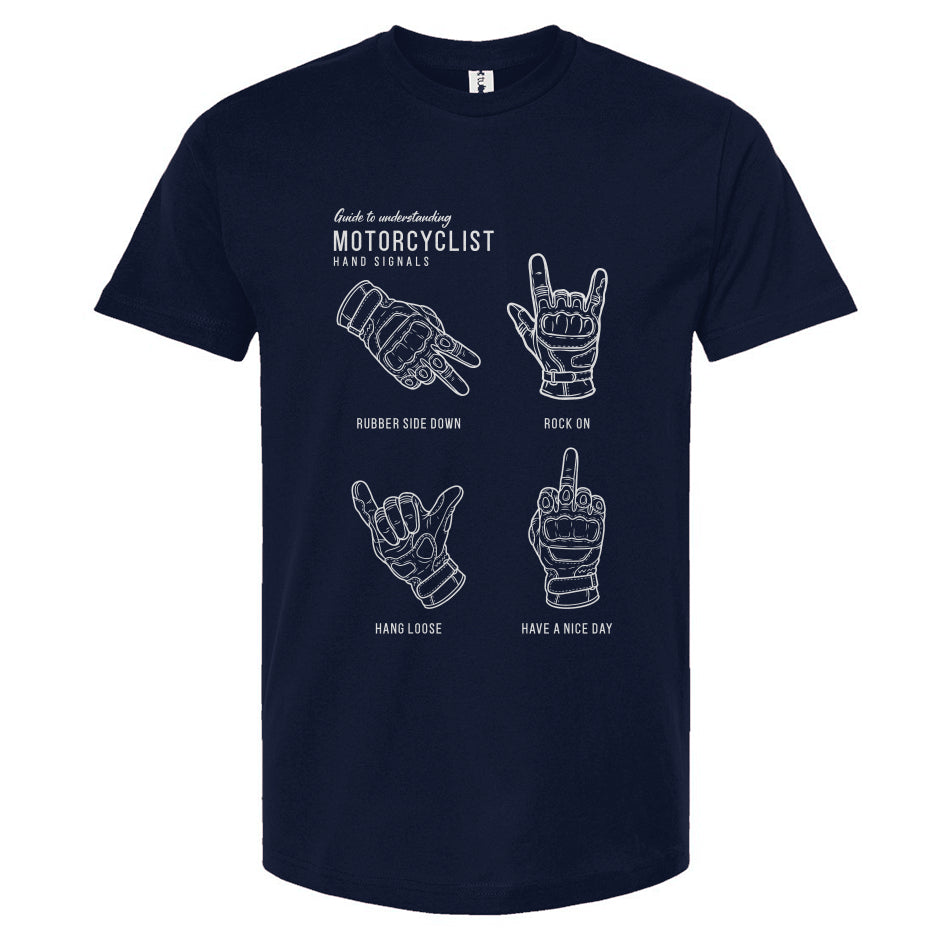 Motorcyclist Hand Signals T-Shirt