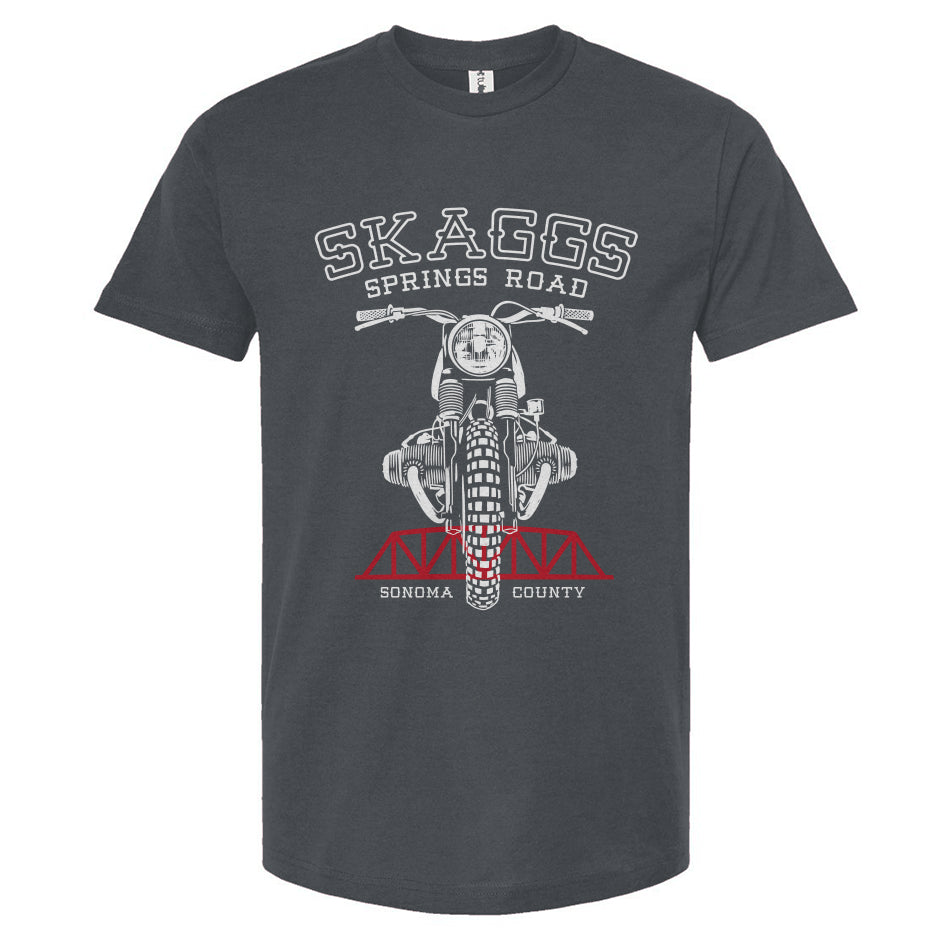 Skaggs Springs Bridge Motorcycle T-Shirt